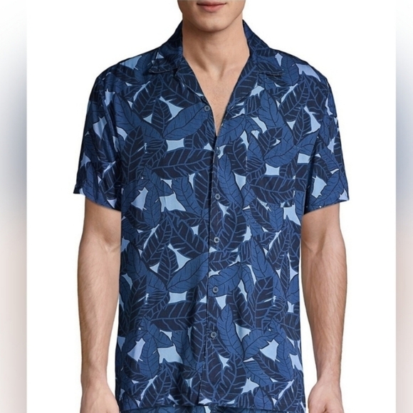 Onia Vacation Leaf Print Shirt - Picture 1 of 7